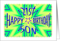 Son 21st Birthday Starburst Spectacular card