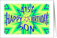 Son 41st Birthday Starburst Spectacular card