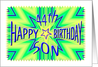 Son 44th Birthday Starburst Spectacular card