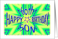 Son 60th Birthday Starburst Spectacular card