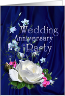 White Rose, Wedding Anniversary Party Invitation card