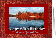 66th Birthday Son Sunrise Reflections card