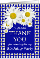 Birthday Party Thank You Daisies card