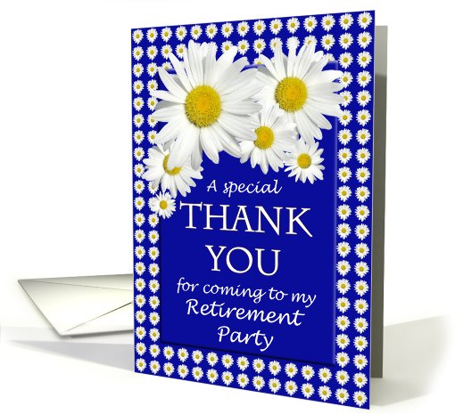 Retirement Party Thank You Daisies card (687931)