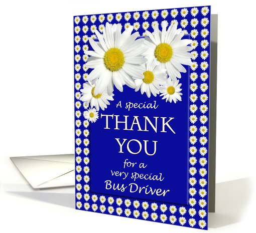 Bus Driver Thank You Daisies card (687950)