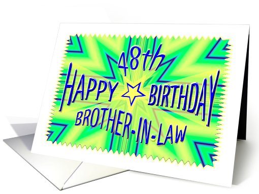 Brother-in-law 48th Birthday Starburst Spectacular card (719617)