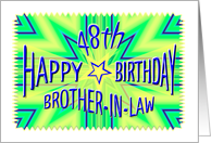 Brother-in-law 48th Birthday Starburst Spectacular card