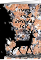 Son 40th Birthday Deer card