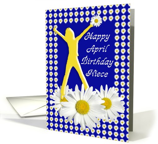 Niece April Birthday Flower Joy of Living Daisies card (757604)