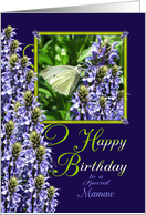 Mamaw - White Butterfly Garden Birthday card