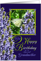 Grandmother 101st Birthday - White Butterfly Garden card