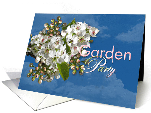 Garden Party White Flower Blossoms card (807096)