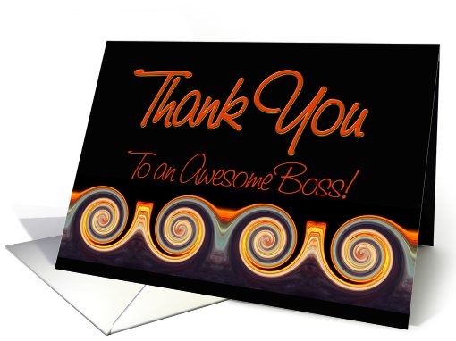 Boss - Sunset Spiral Thank You card (820183)