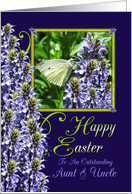 Easter Butterfly Garden Greeting For Aunt and Uncle card