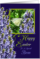 Easter Butterfly Garden Greeting For Boss card