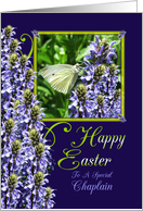 Easter Butterfly Garden Greeting For Chaplain card