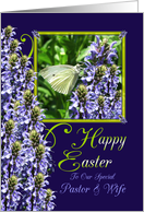 Easter Butterfly Garden Greeting For Pastor and Wife card