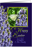 Easter Butterfly Garden Greeting For Daughter and Family card