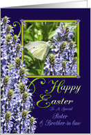 Easter Butterfly Garden Greeting For Sister and Brother-in-law card