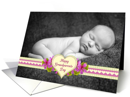 Flowers and Hearts Grandparents Day Photo card (931381)