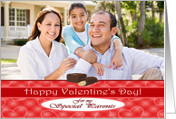 Valentine’s Day Photo Card for Parents, Yummy Chocolate and Hearts card