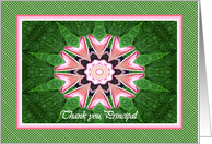 Thank You Principal, Pink Hearts Mandala and Green card