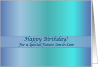 Birthday Future Son in Law Ocean Blue and Turquoise card
