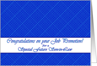 Congratulations Job Promotion Future Son in Law Blue and Turquoise card