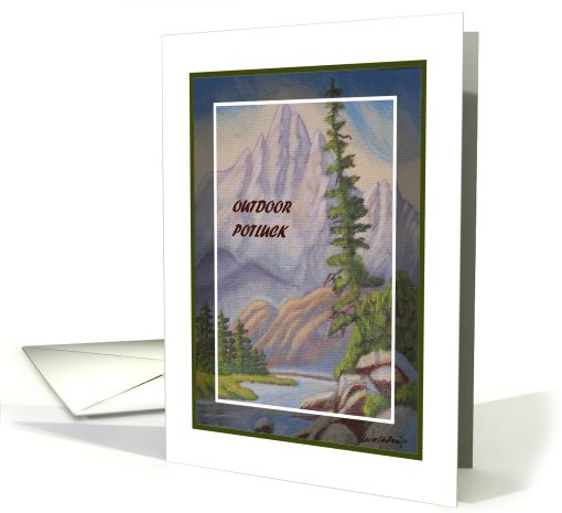Outdoor Potluck Rugged Mountain card (467106)
