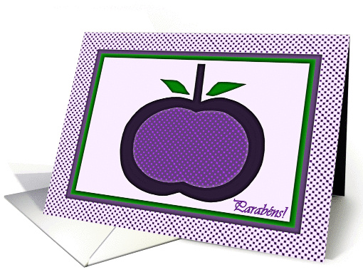 Portuguese Birthday, Purple Apple Collage card (502750)