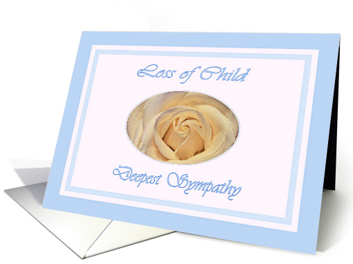 Sympathy Loss of Child, Pearl White Rose card (673502)