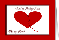 Love and Romance Girlfriend Bleeding Heart card