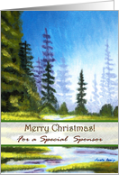 Merry Christmas Sponsor, Pine Forest card