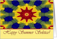 Happy Summer Solstice, Rose Window Painting card