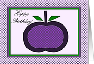 Happy Birthday for Mutual Birthday, Purple Fancy Apple card