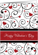 Happy Valentine’s Day for Friend - Red White Hearts card