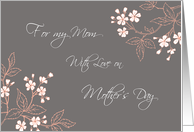 Happy Mother’s Day for Mom from Son - Coral White Gray Floral card