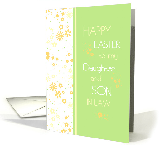 Happy Easter for Daughter and Son in Law Colorful Flowers card