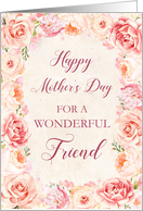 Purple and Pink Flowers Friend Mother’s Day Card