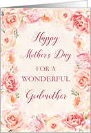 Purple and Pink Flowers Godmother Mother’s Day Card