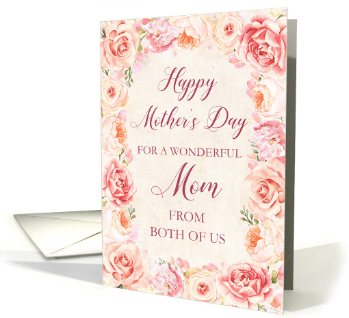 Pink Flowers Mom Mother's Day from Daughter and Son in Law card