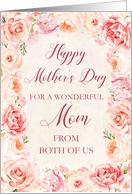 Pink Flowers Mom Mother’s Day from Daughter and Son in Law Card