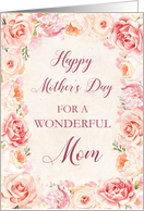Pink Flowers Mom Mother’s Day from Son Card