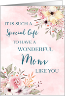 Vintage Pink Flowers Mom Mother’s Day from Daughter Card