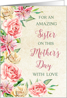 Country Watercolor Flowers Sister Mother’s Day Card