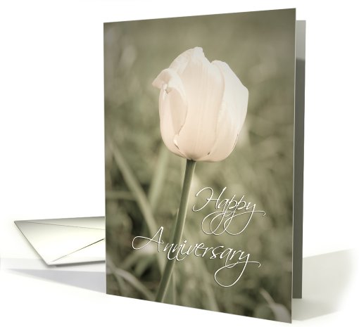 Happy Anniversary - Pink Tulip card (444616)