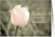 Thank You Bridesmaid - Pink Tulip card