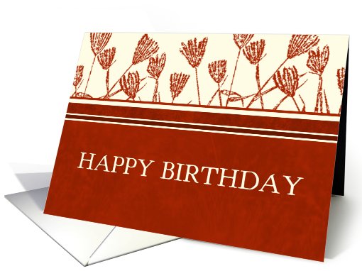 Red Employee Birthday card (460640)