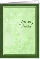 Green Brunch Invitation card
