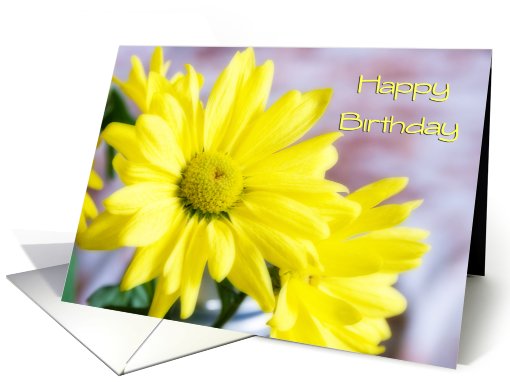 Yellow flower Employee Birthday card (467895)